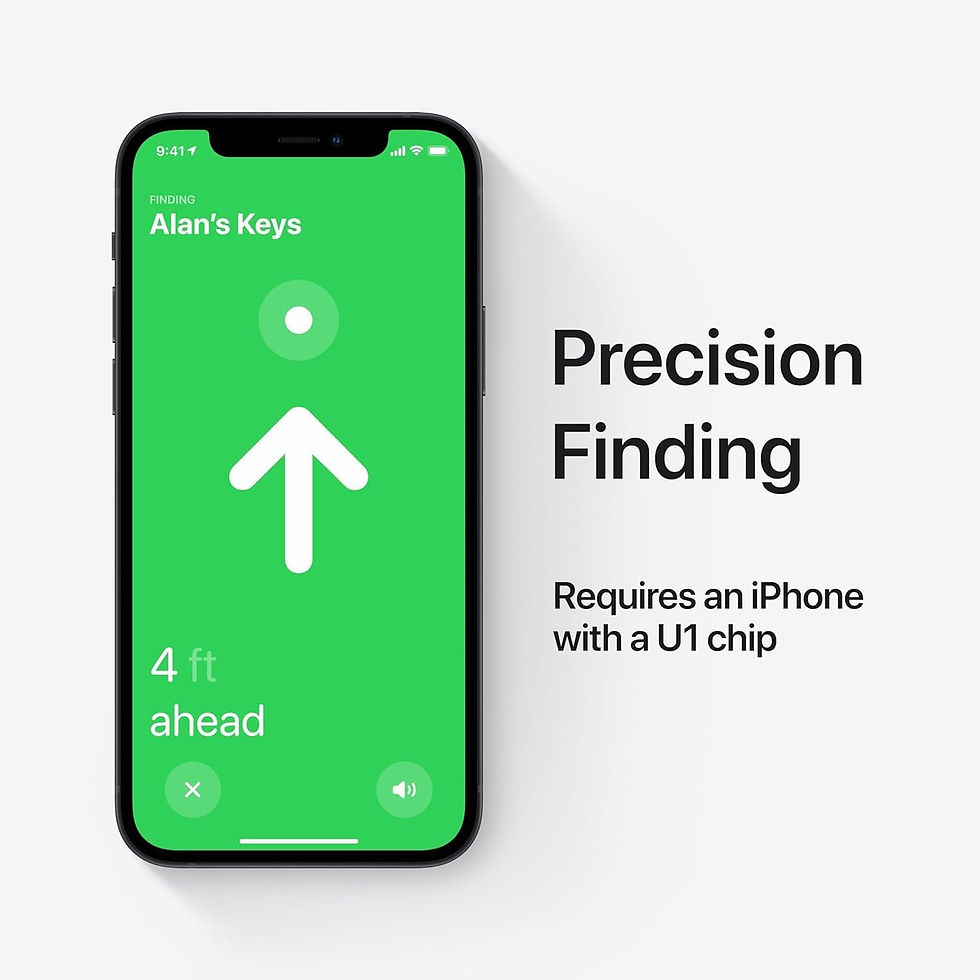 Thumbnail: Apple AirTag (1st Generation) - 4 Pack. Keep Track of and find Your Keys, Walle