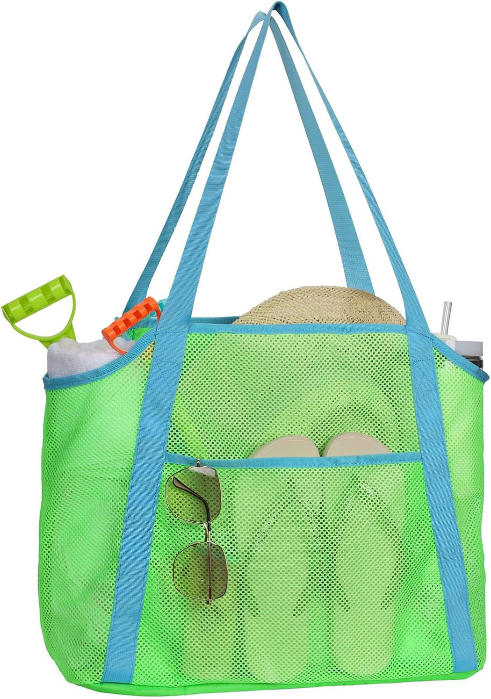 Thumbnail: F-color Mesh Beach Bag Family - Large Travel Tote Bag for Beach Pool Cruise | 9