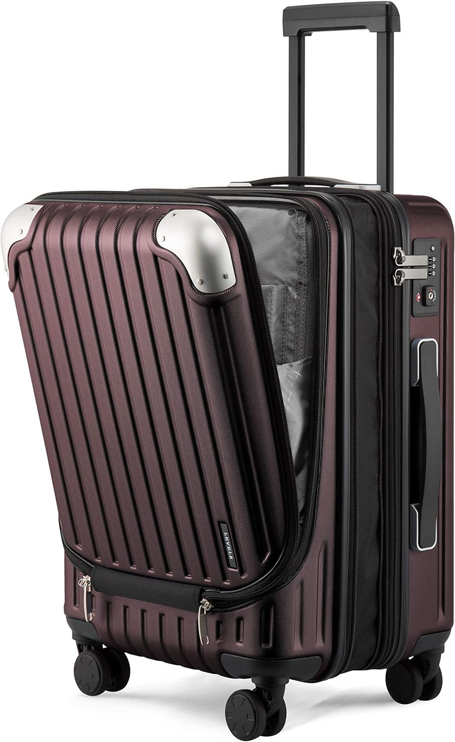 Thumbnail: LEVEL8 Grace Large Carry on Luggage, 20 Inch Expandable Hardside Suitcases with