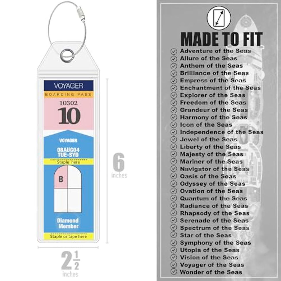 Thumbnail: Royal Caribbean Cruise Luggage Tag Holder (4 Pack) – Fits All Royal Caribbean