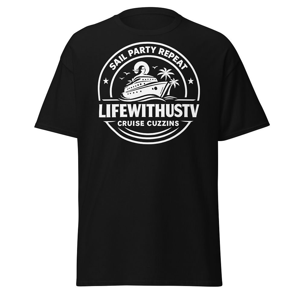 Thumbnail: Unisex LifeWithUsTV Cruise Cuzzin Tee