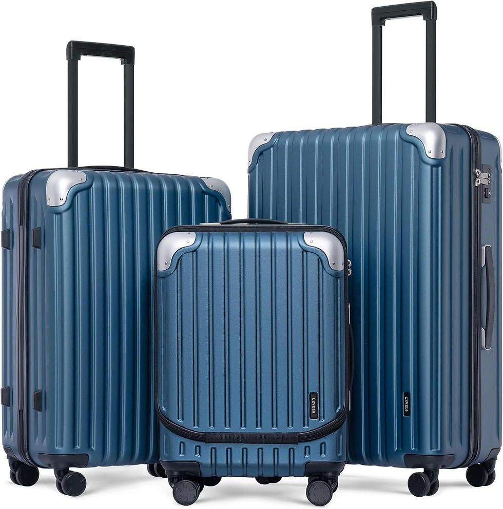 Thumbnail: LEVEL8 Grace Large Carry on Luggage, 20 Inch Expandable Hardside Suitcases with