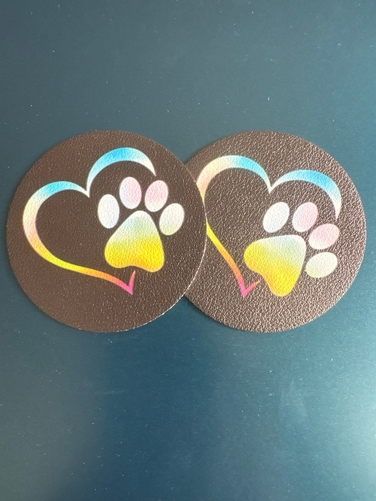 Dog paw and heart