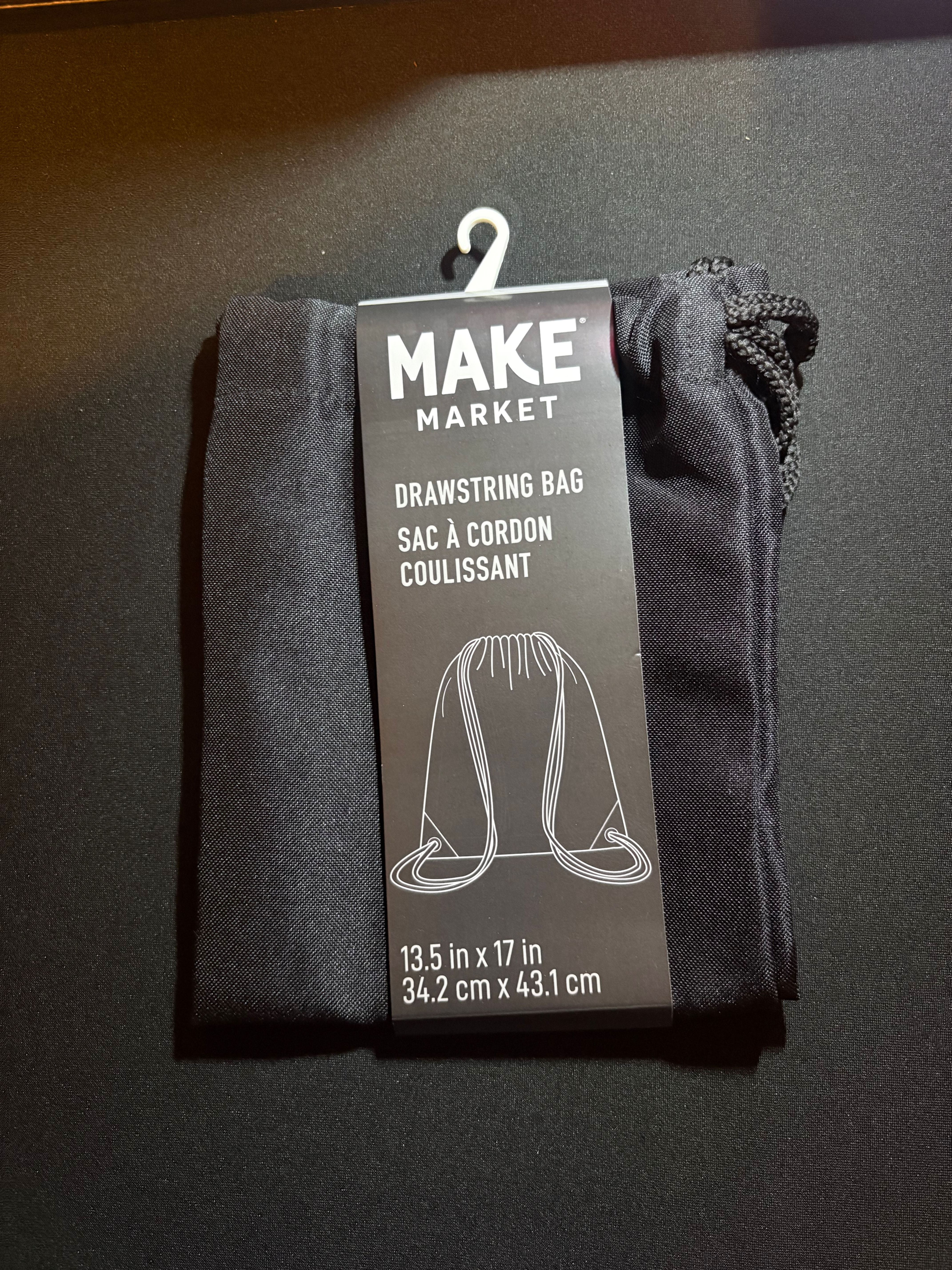 Black drawstring backpack 