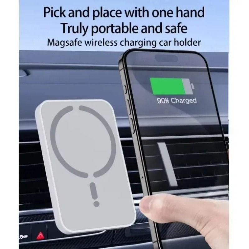 Thumbnail: Magnetic Car Wireless Charger Air Vent GPS Phone Holder Stand For Magsafe iPhone