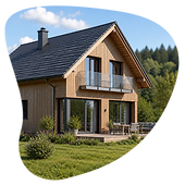 Modernes Holzhaus als Symbol für professionelle Kommunikation im Holzbau