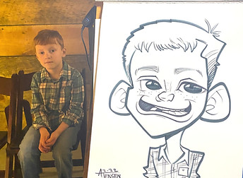 AJ Jensen Fun caricature live-entertainment for birthday parties, corporate events, weddings, festivals in Atlanta