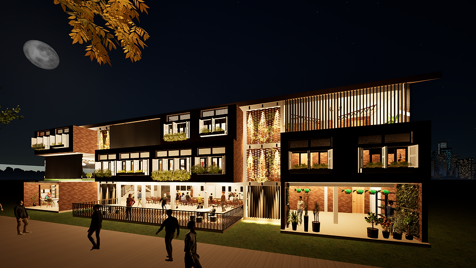 Exterior of Building (Night Time)