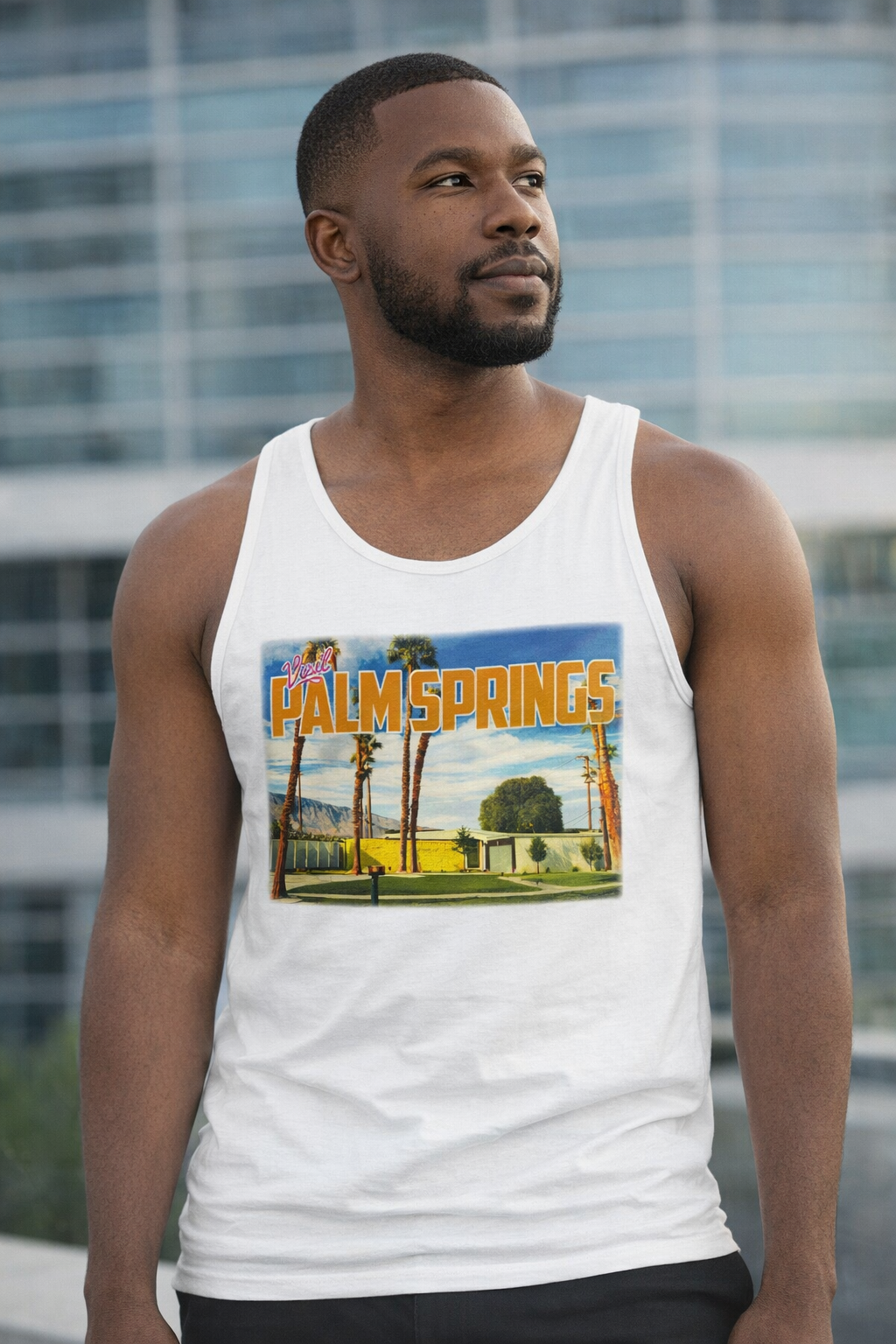 "Visit Palm Springs" Vintage Postcard Tank Top
