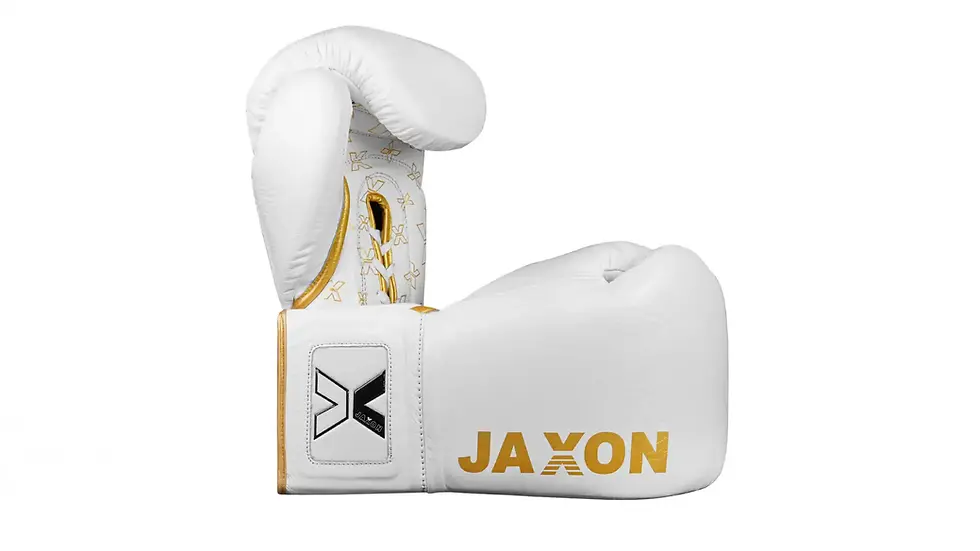 White boxing gloves premium leather for boxing training, professional sparring gloves and winning boxing gear
