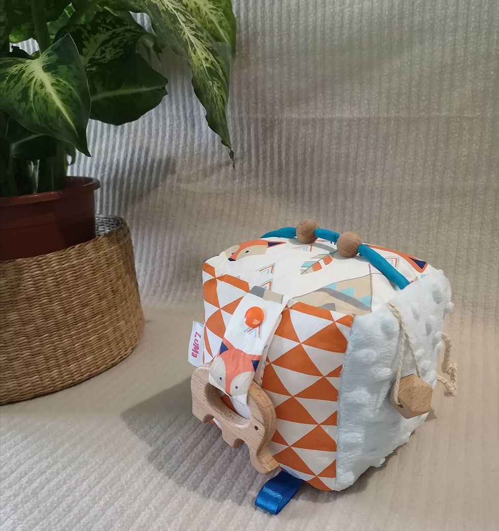 Miniatura: Cubo Sensorial com Boneco Mordedor