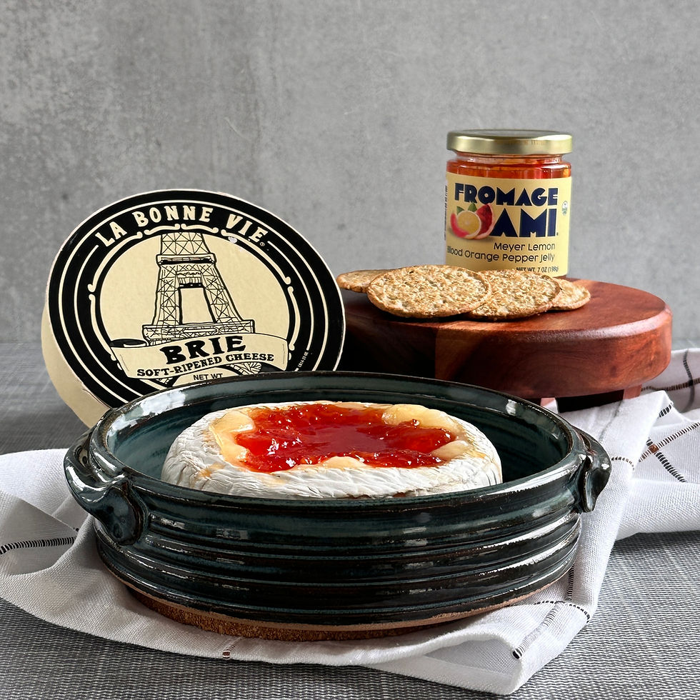 Thumbnail: Denim blue Brie baker overhead view