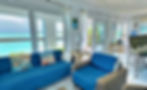 Sitting area and porch with a full ocean view