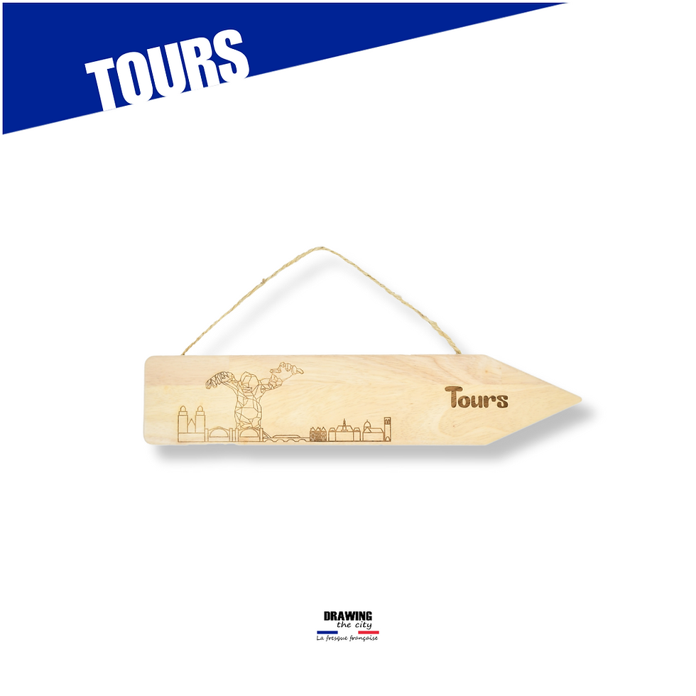 Thumbnail: Tours wood sign