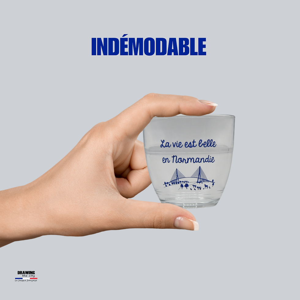 Thumbnail: Verre Gigogne 22 cl - La vie est belle en Normandie