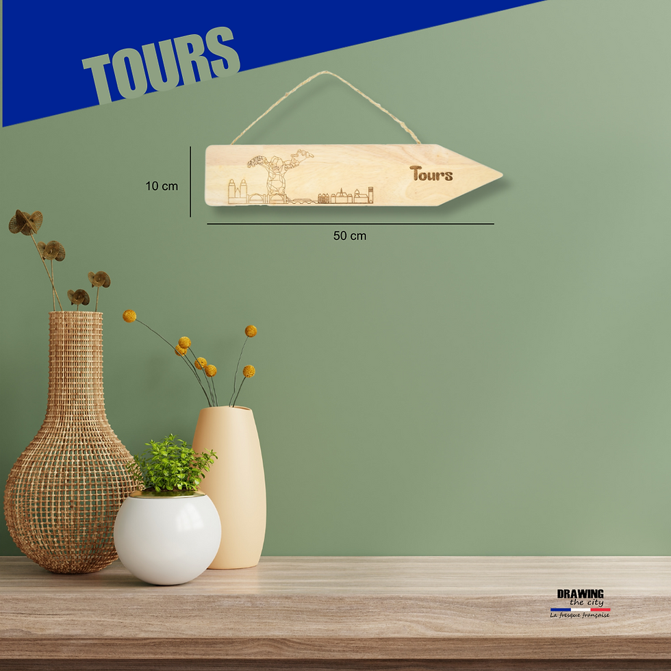 Thumbnail: Tours wood sign