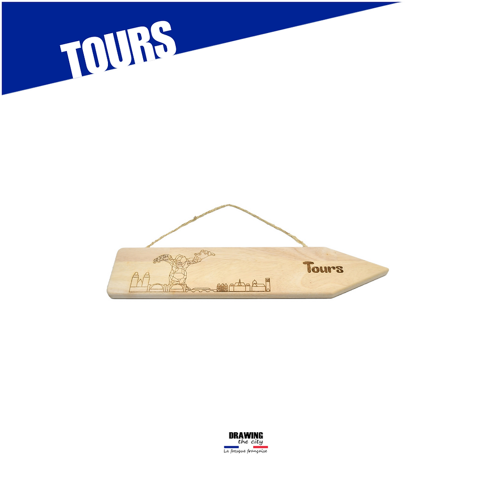 Thumbnail: Tours wood sign