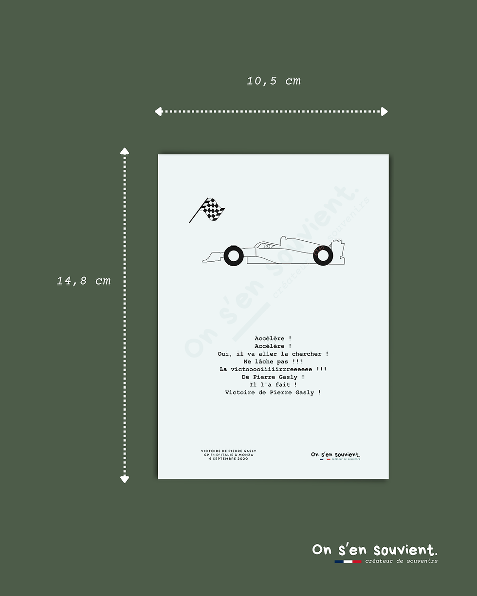 Miniature : Victoire de Pierre Gasly - Grand Prix de F1 de Monza - A6