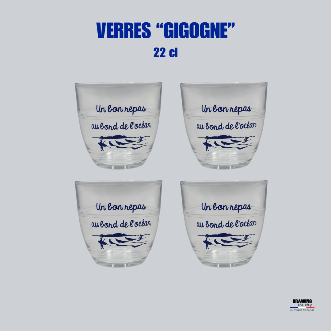 Verre Gigogne 22 cl - Un bon repas au bord de l'Océan