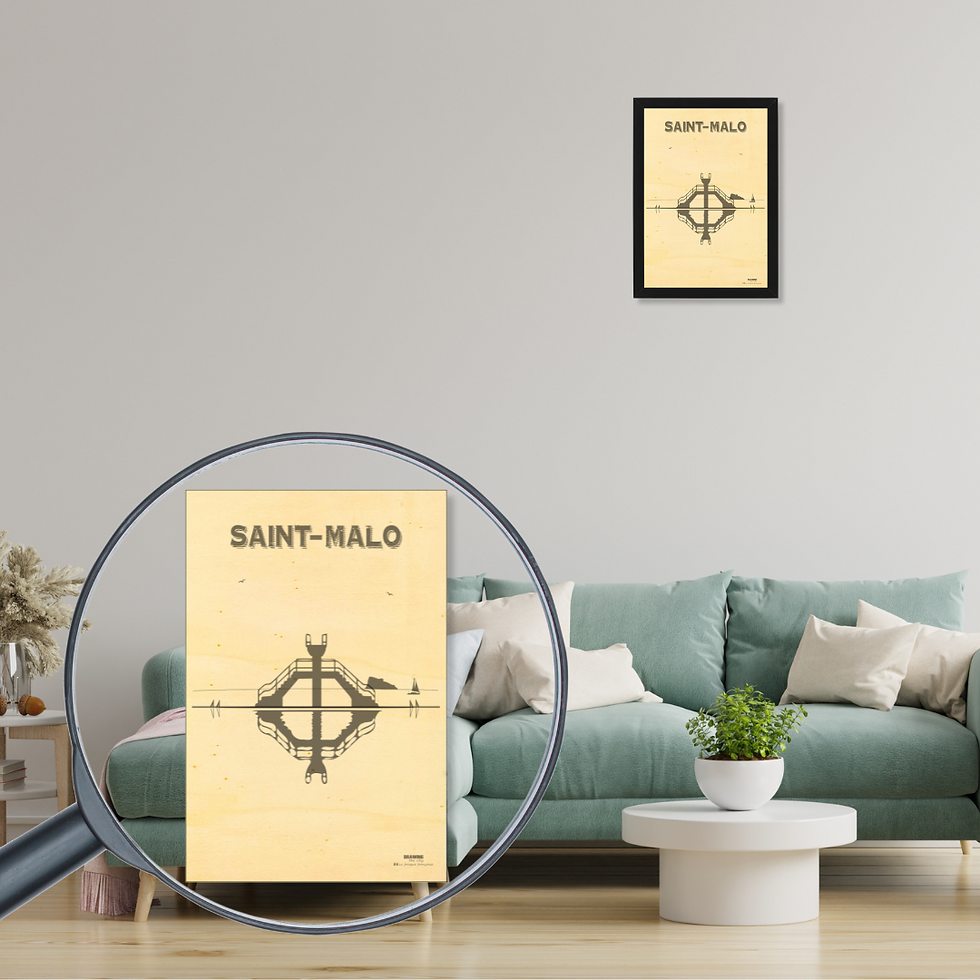 Miniature : Saint-Malo - Affiche bois
