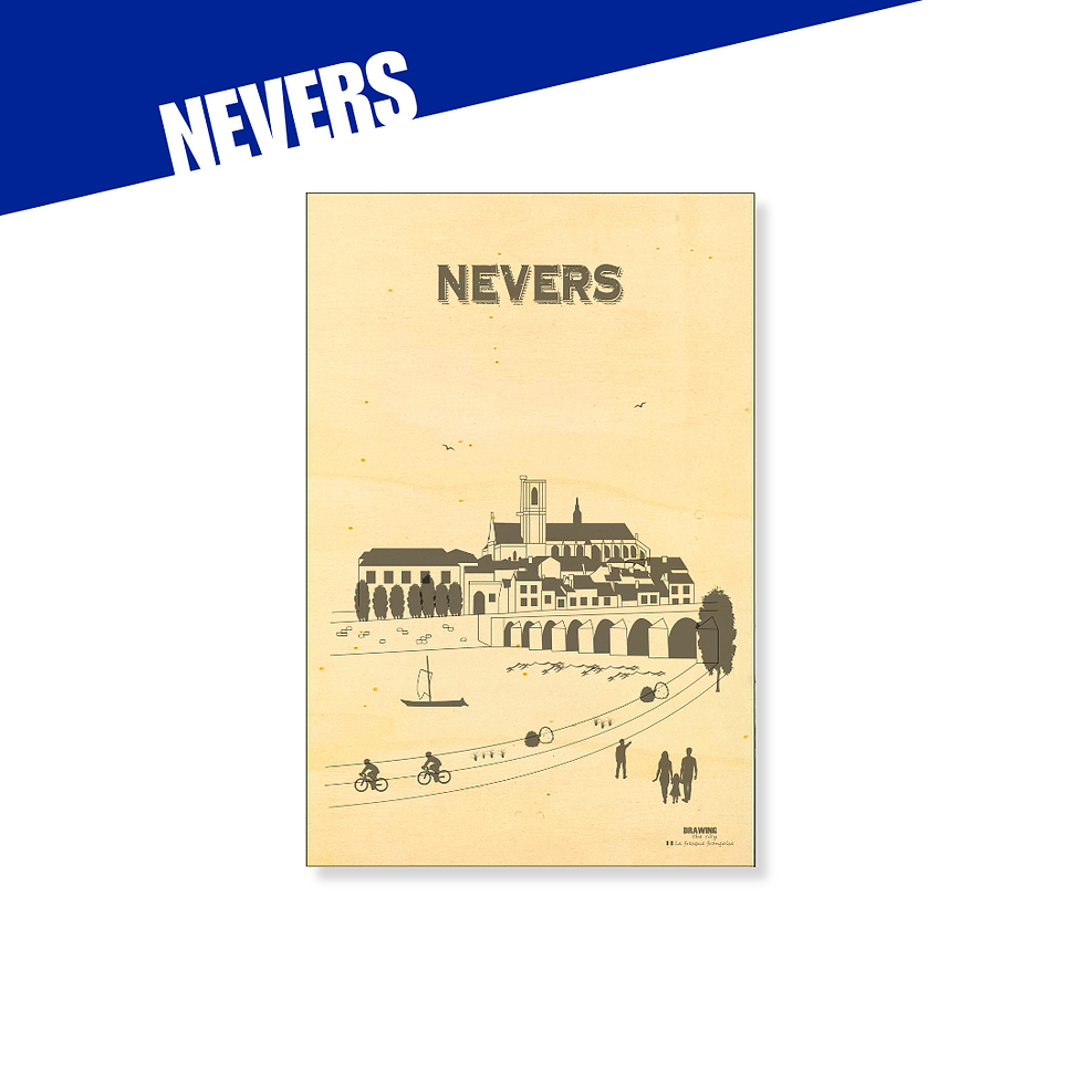 Miniature : Nevers - Affiche bois