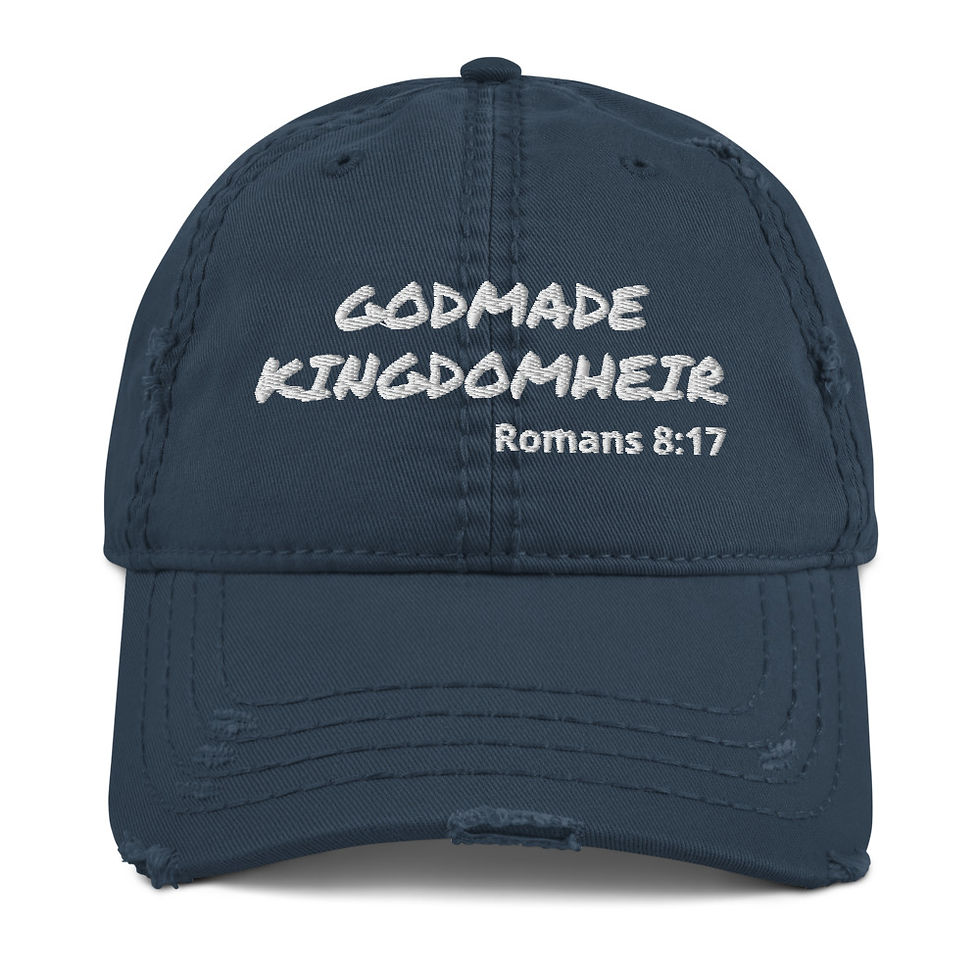 Thumbnail: "KINGDOMHEIR"  Distressed Dad Hat