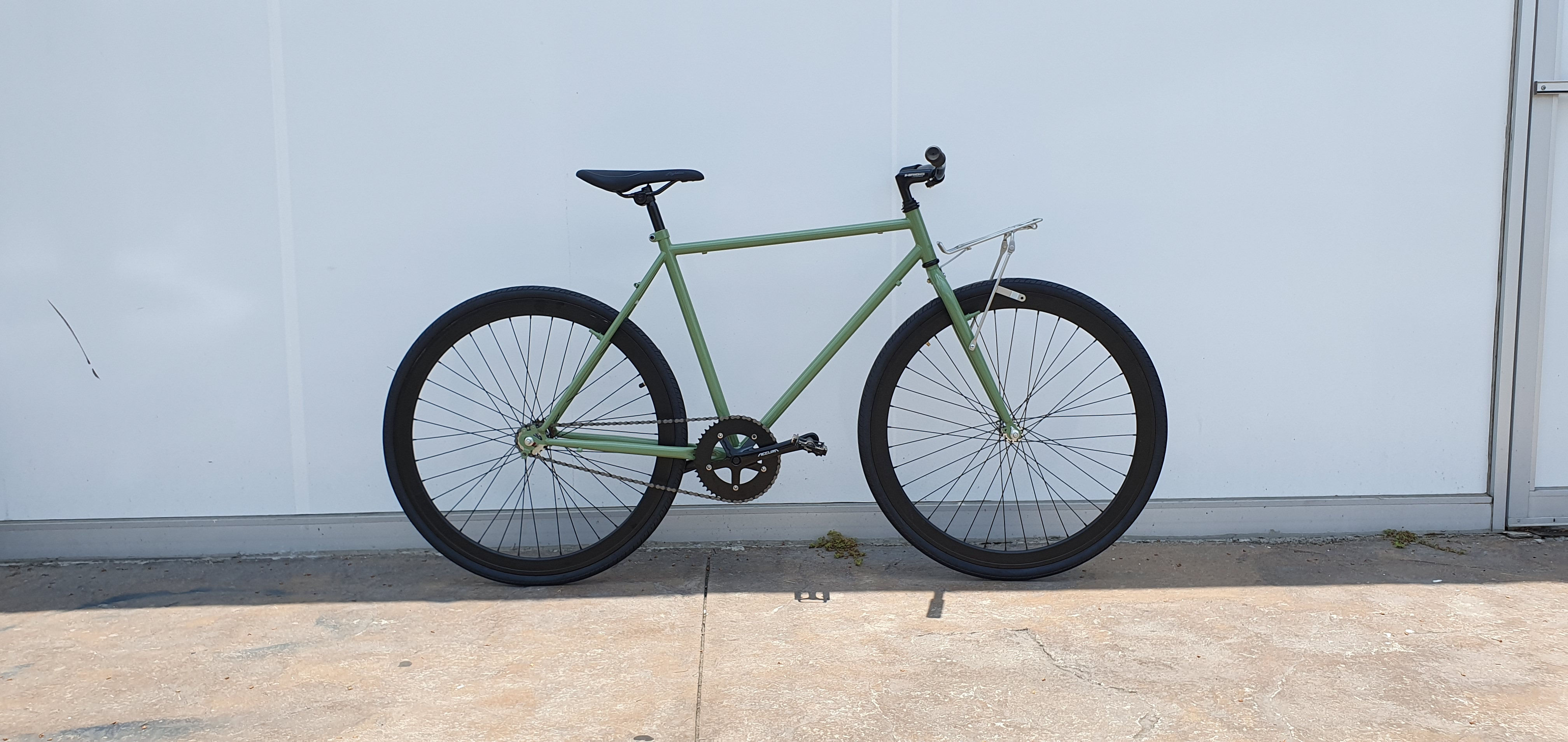 Bicicleta FIXIE Rodado 700x35, Talla 53, Verde Militar