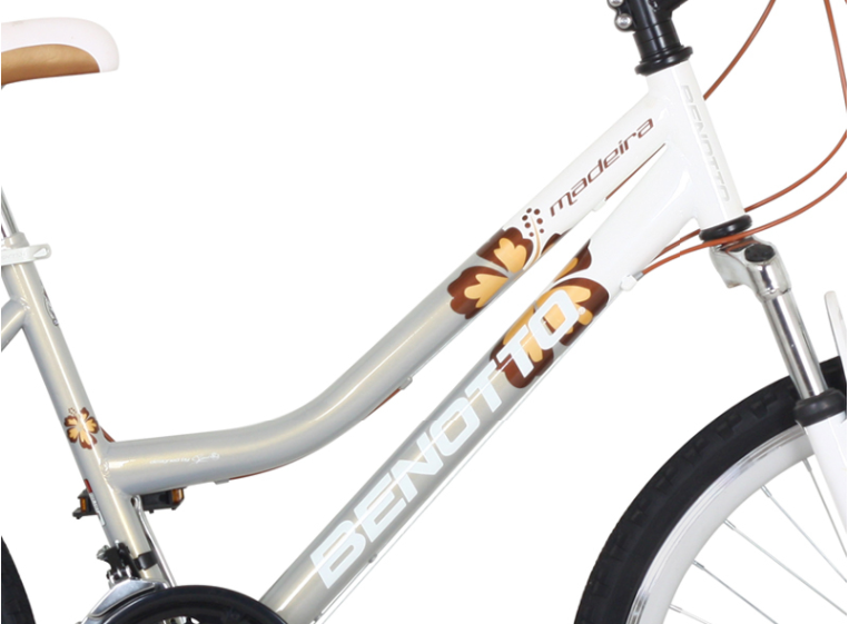 Miniatura: Bicicleta Benotto Madeira MTB Acero Rodado 24 21V Dama Sunrace Fnos V Plata