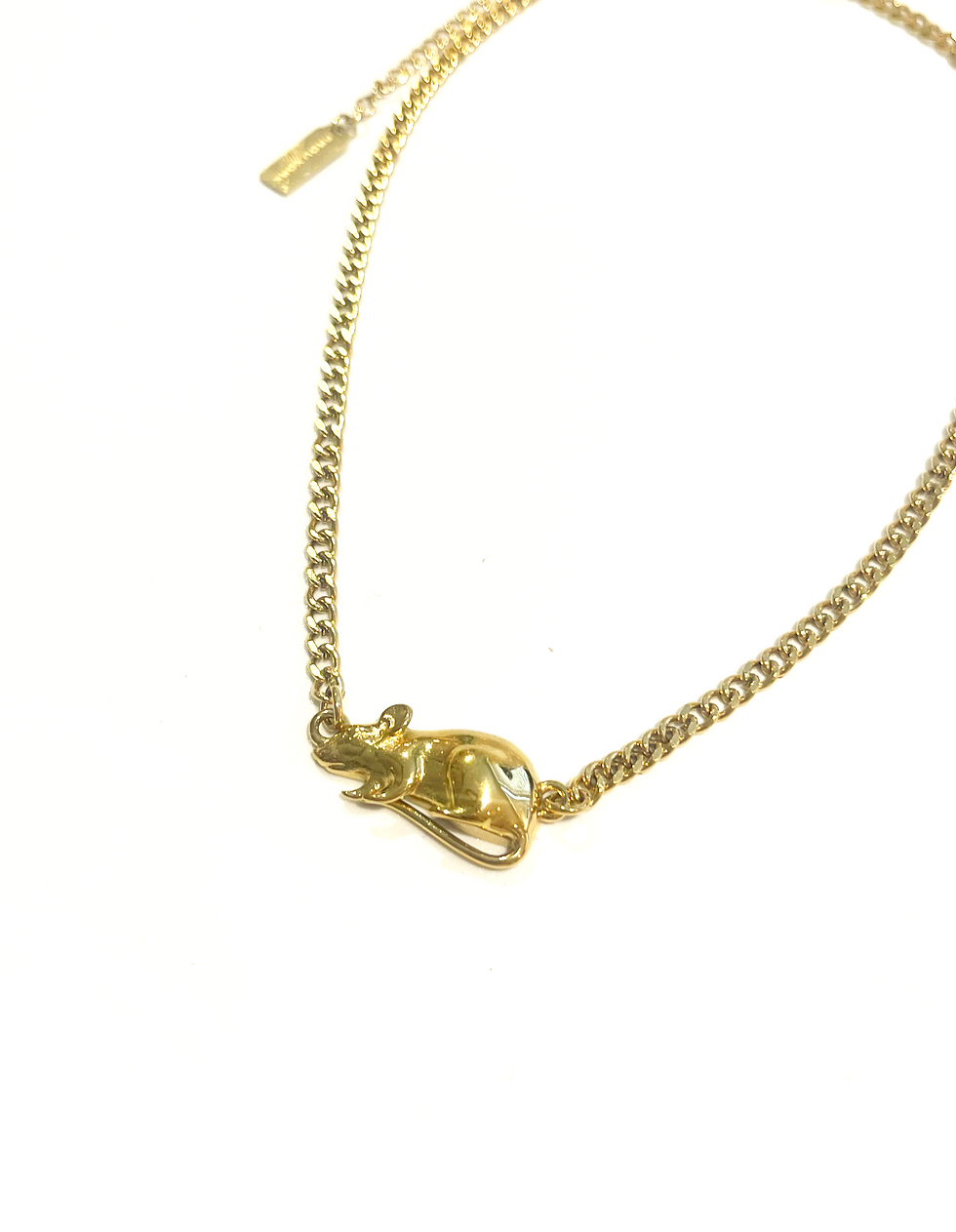 Thumbnail: NYC Rat Baby Necklace - Single Rat, Gold