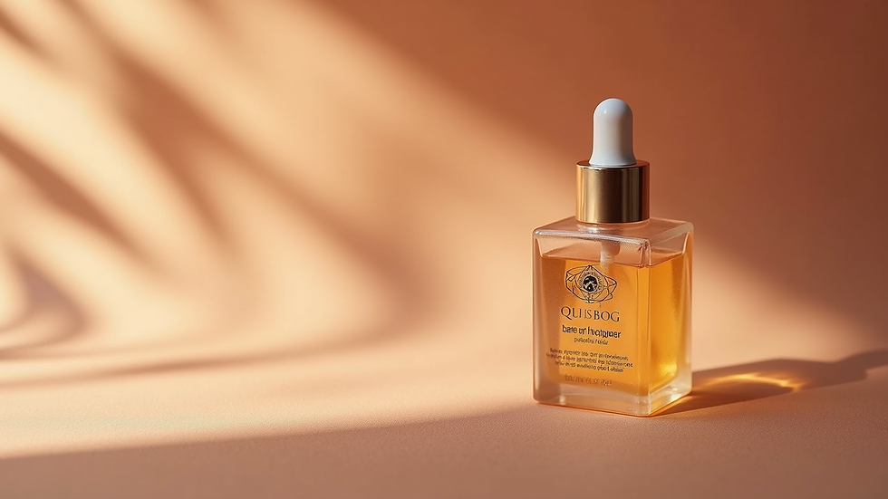High angle view of a collectible hair serum
