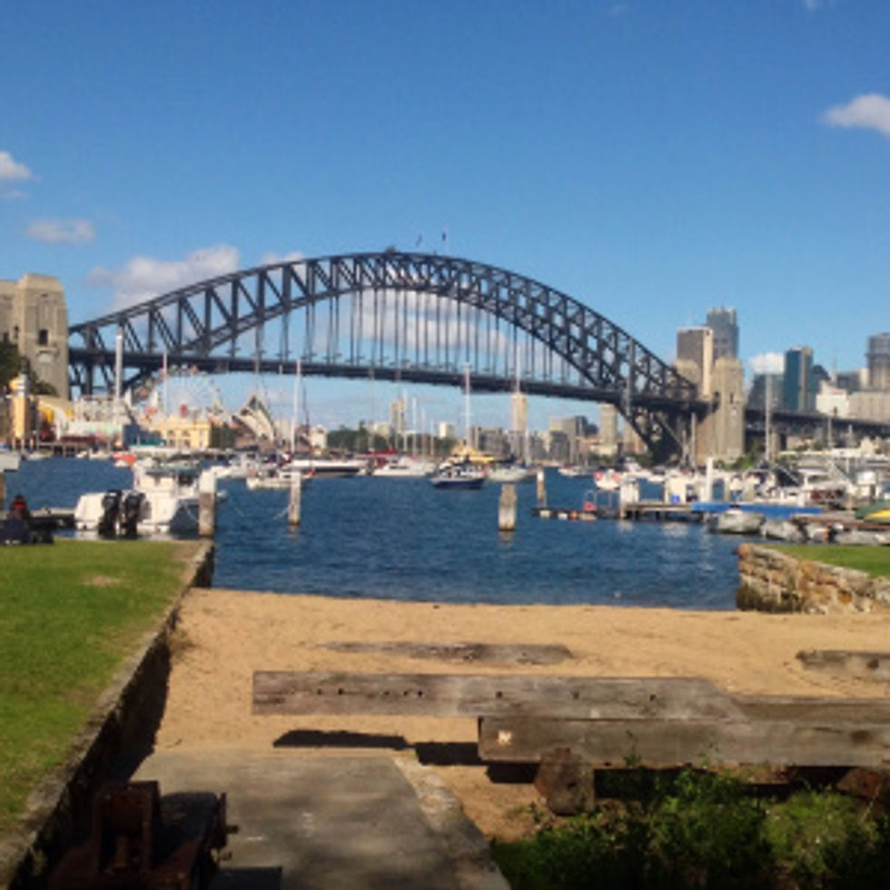 Former boat slipway at Lavender Bay