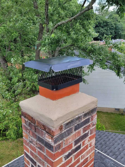 Completed chimney repair in Philadelphia, restoring functionality and safety to your fireplace