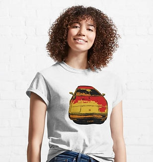 Red Lotus print on tee shirt