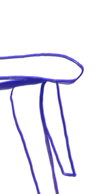 illustratie desing stoel blauw