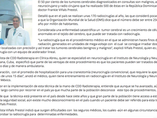 Estiman 50% de los tumores cerebrales diagnosticados son malignos