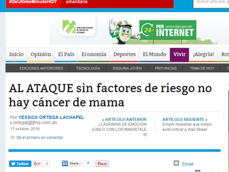 Sin factores de riesgo NO hay cáncer de mama