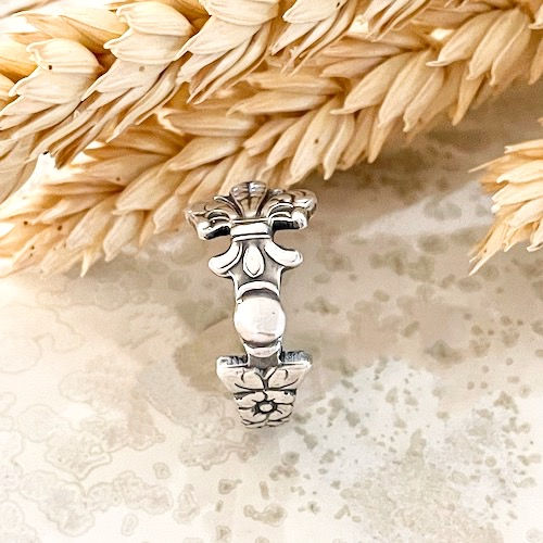 Miniature : Bague cuillère argent lys