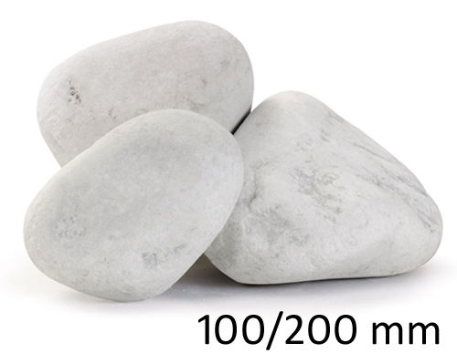 Miniatura: Ciottoli di marmo Bianco Carrara varie misure