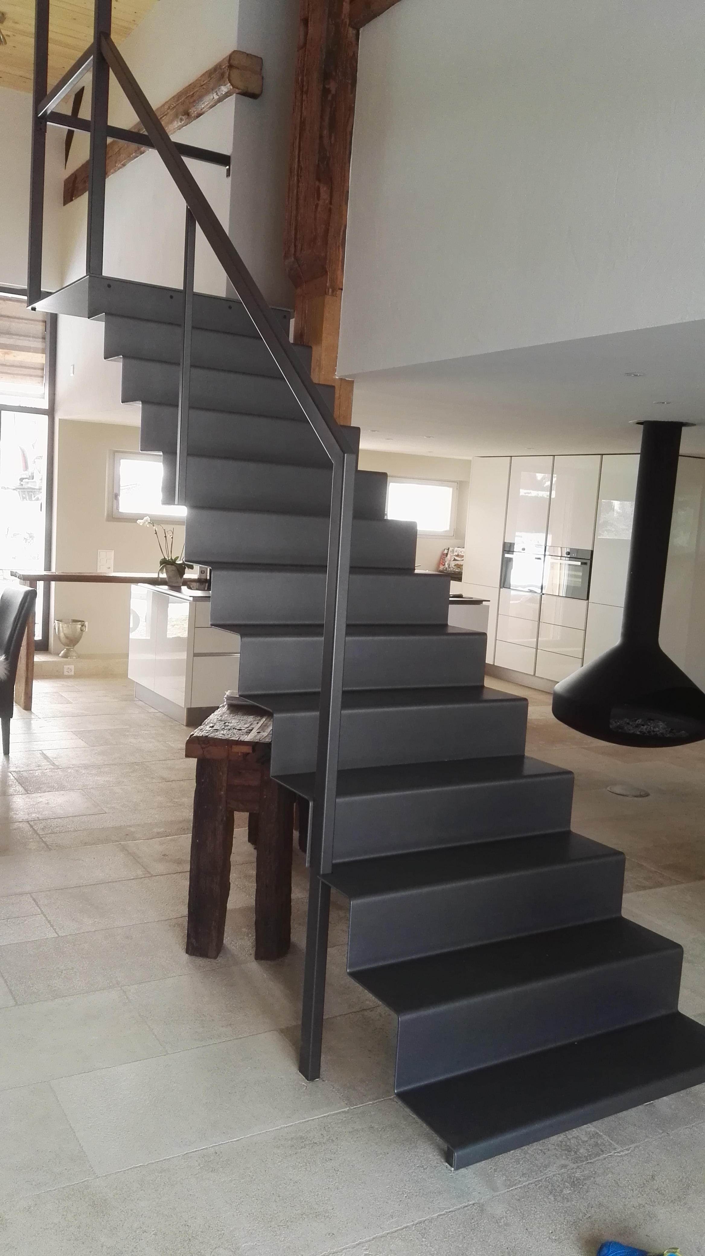 Treppe aus Stahlblech