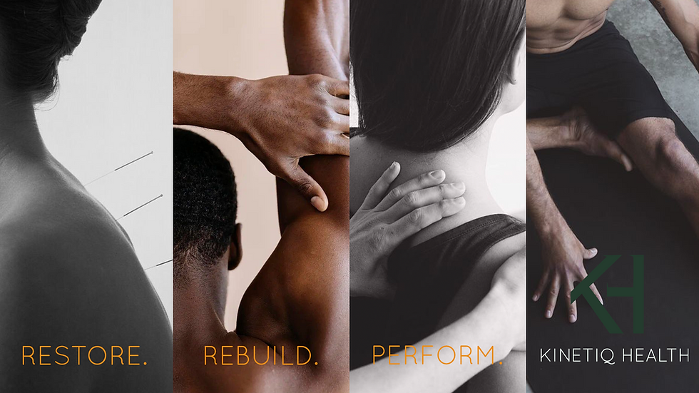 Restore, Rebuild, Perform services at Kinetiq Health sports clinic Chichester.