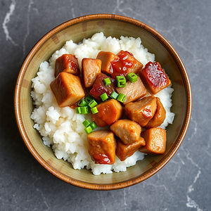 Roast Duck & Roast Pork with Boiled Rice