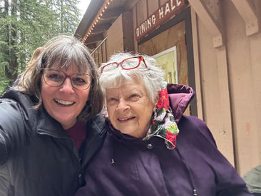 two smiling women