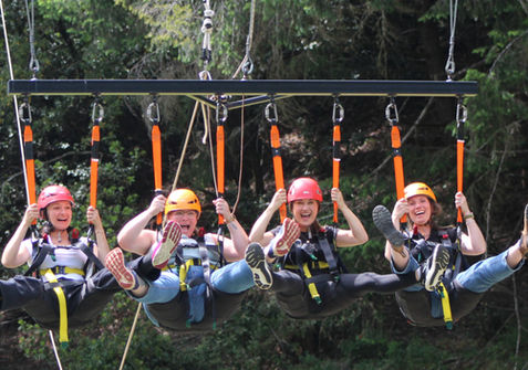 4 gals on giant swing