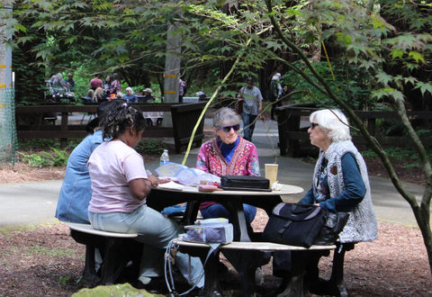 ladies sitting at table