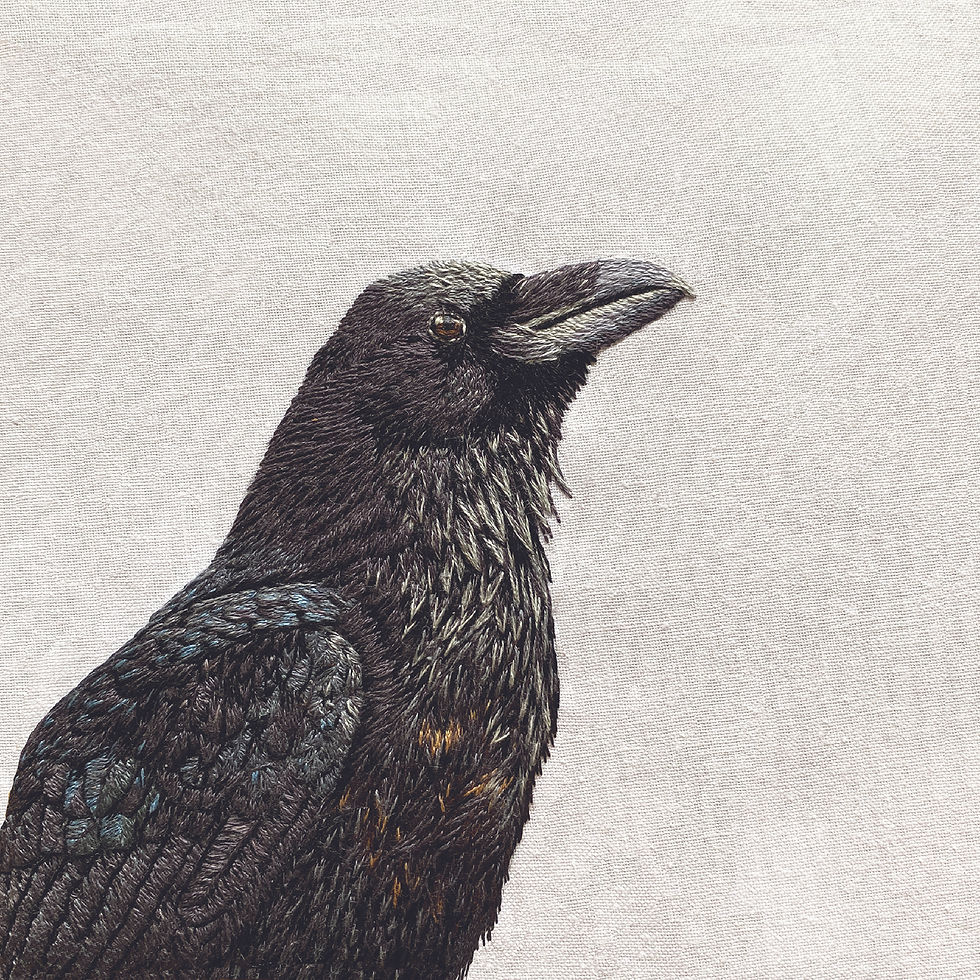 Thumbnail: Raven Printed Greetings Card