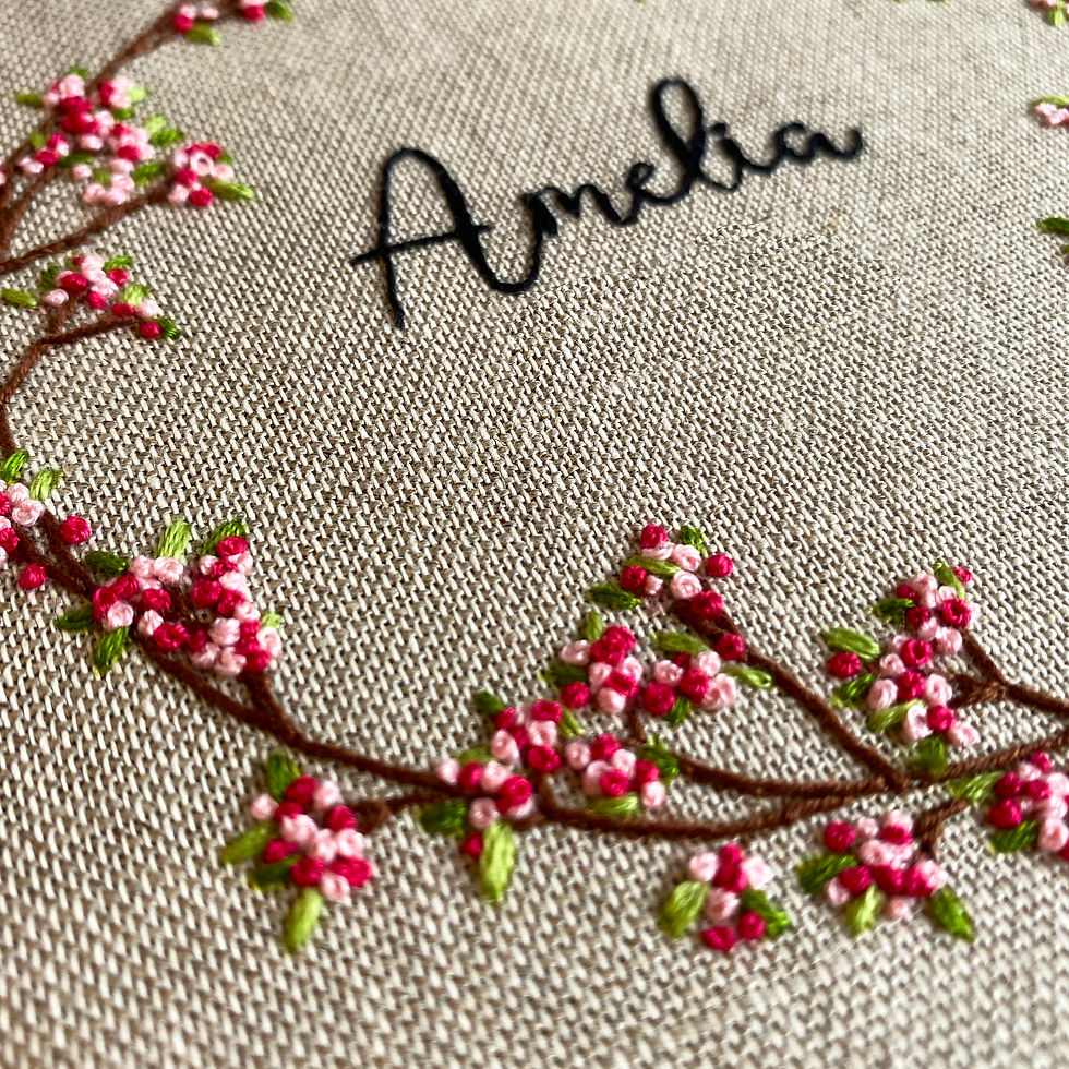 Thumbnail: Baby Name Beginner's Embroidery Kit