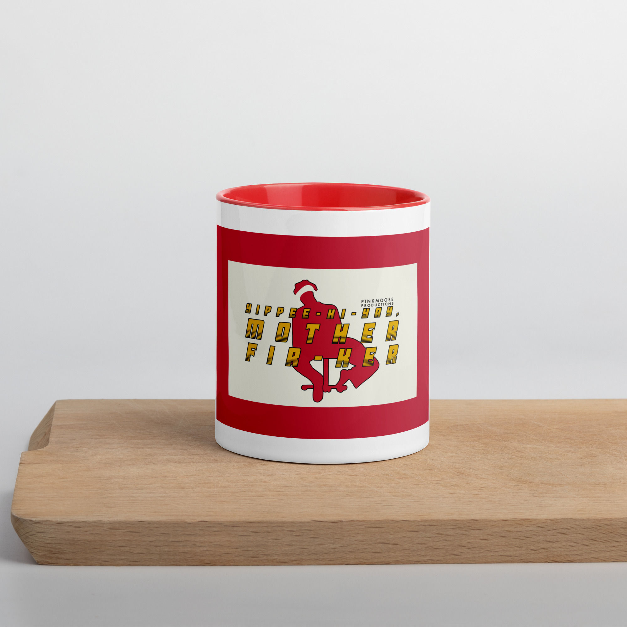 "Yippee-Ki-Yay Mother Fir-Ker" Mug with Color Inside