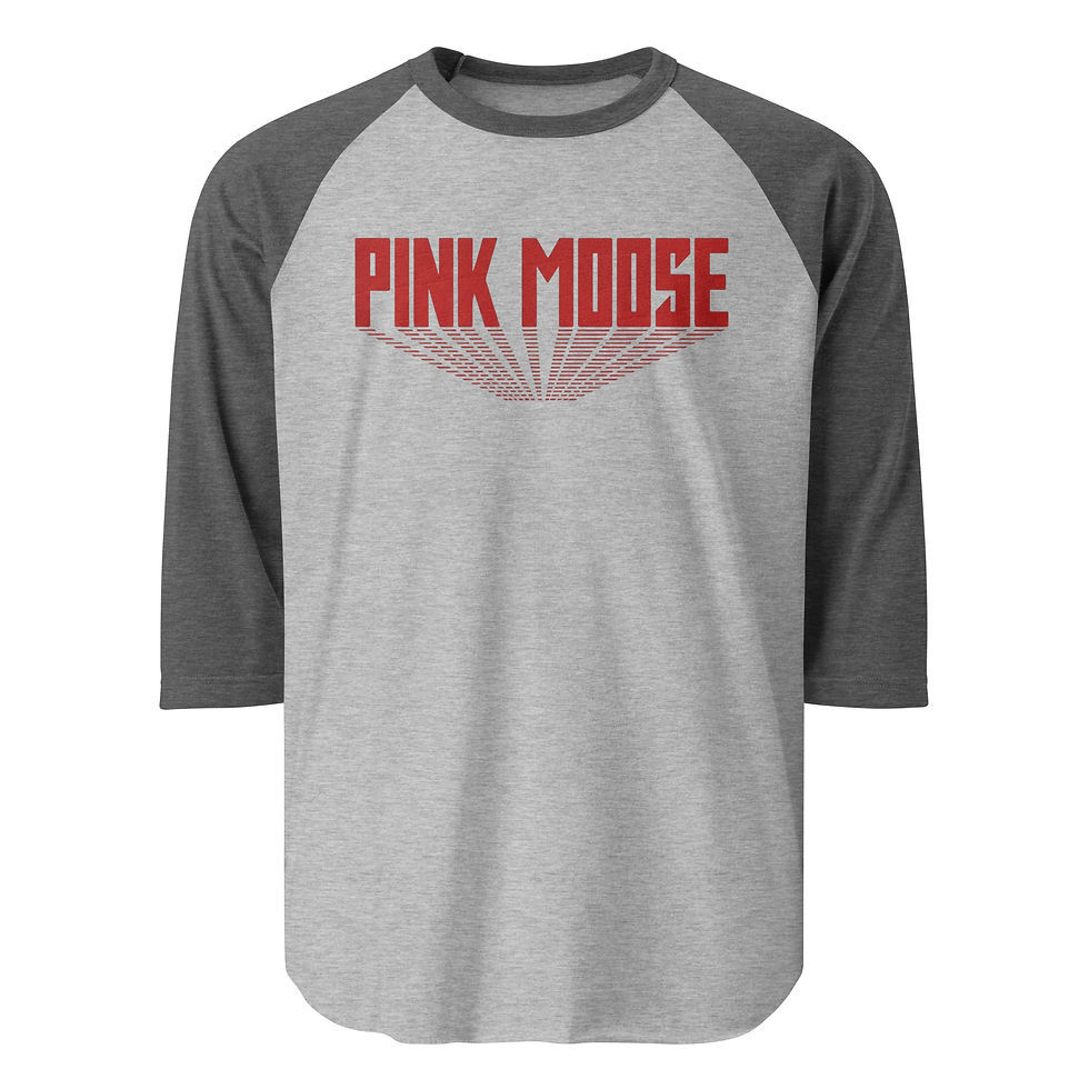 Thumbnail: Pink Moose 3/4 sleeve raglan shirt