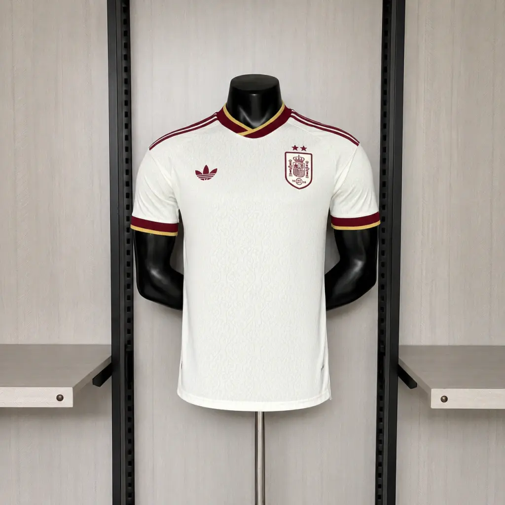 camisa-espanha-branca-copa-do-mundo-2026-away-uniforme-reserva-masculina-modelo-player-gavi-pedri-lamine-yamal-nico-williams-
