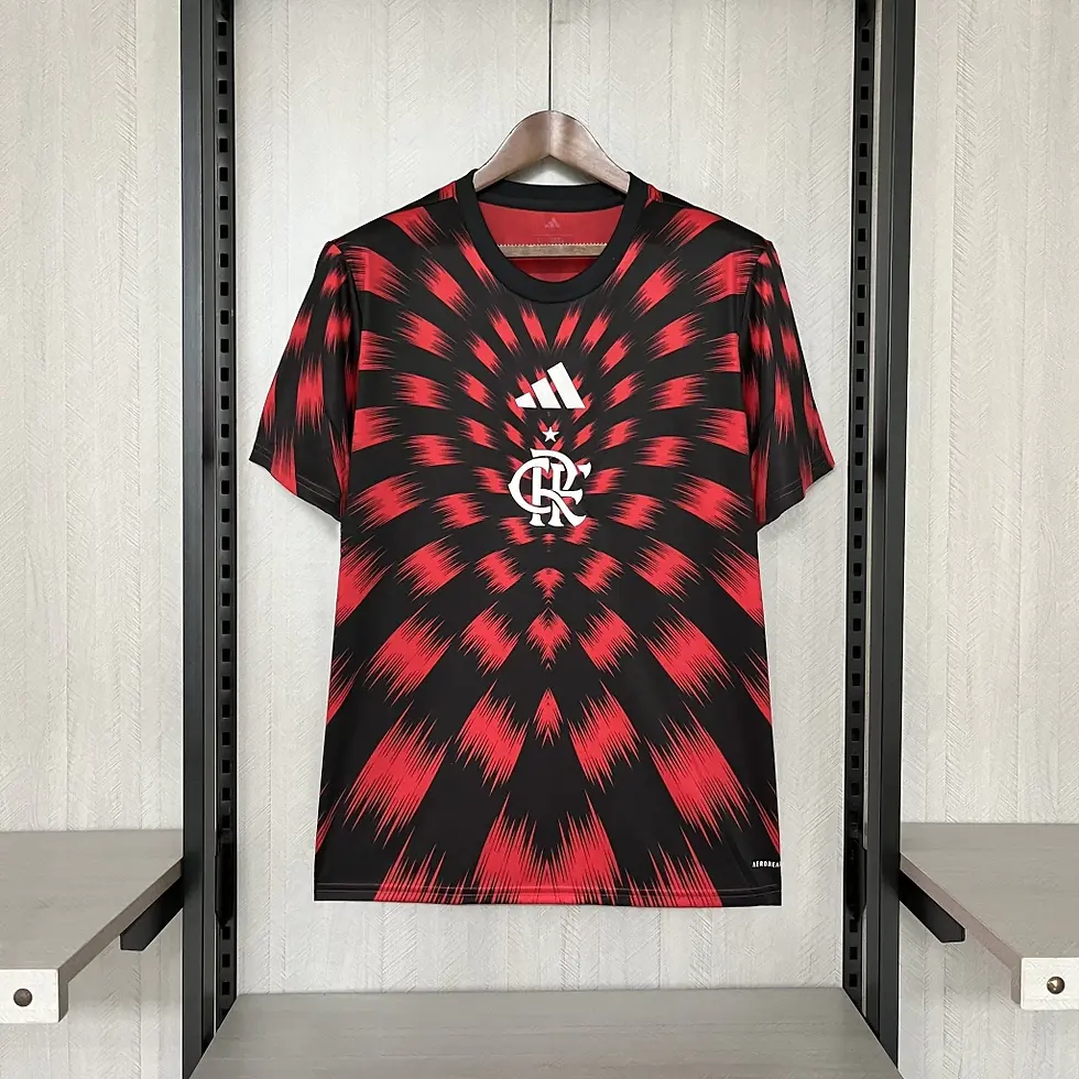 camisa-flamengo-treino-pre-jogo-preta-vermelho-25-26-modelo-torcedor-masculina-arrascaeta-pedro-lino-saul-carrascal-rossi